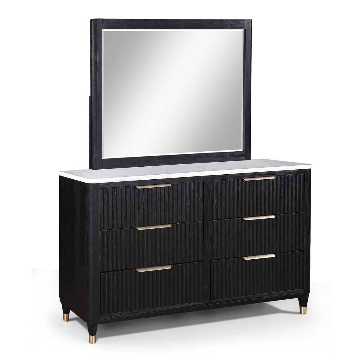 Kara Black Dresser Mirror - MyWaynesHome #