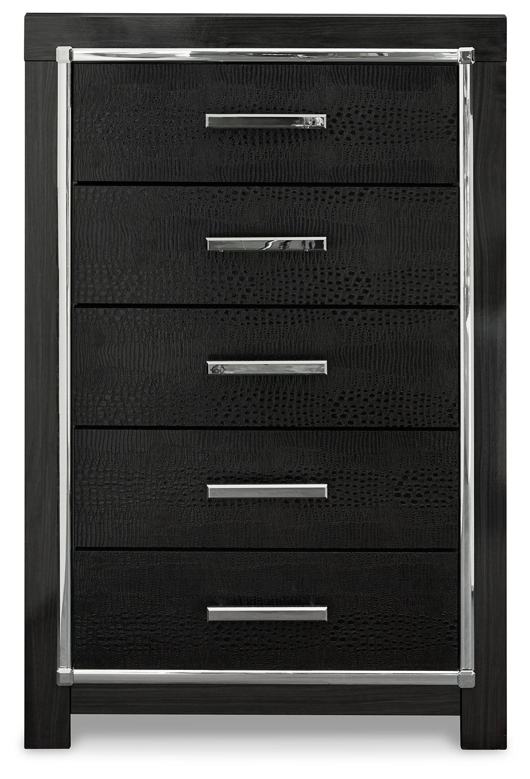 Kaydell King Panel Storage Bed, Dresser, Mirror, Chest and Nightstand