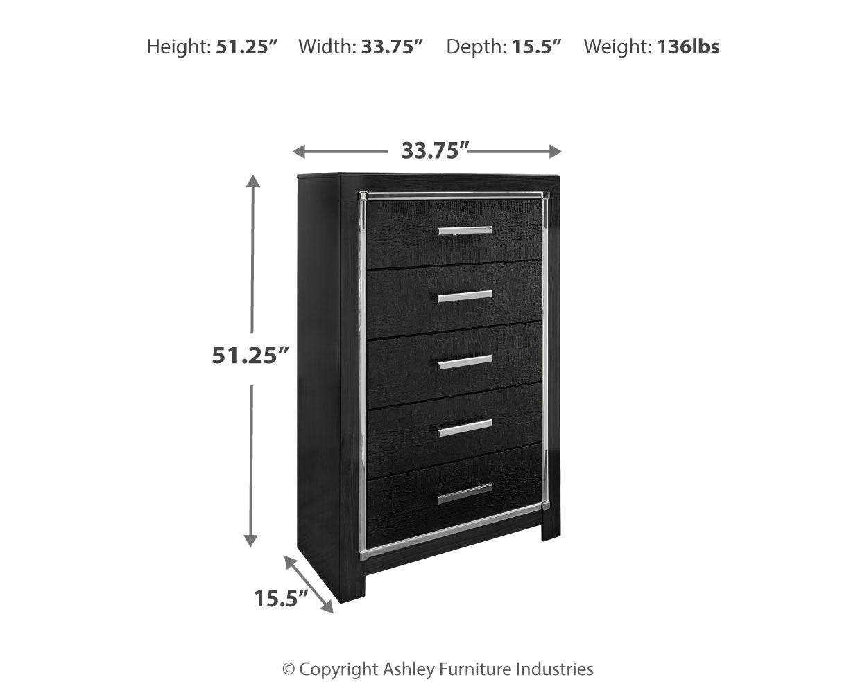 Kaydell King Panel Storage Bed, Dresser, Mirror, Chest and Nightstand
