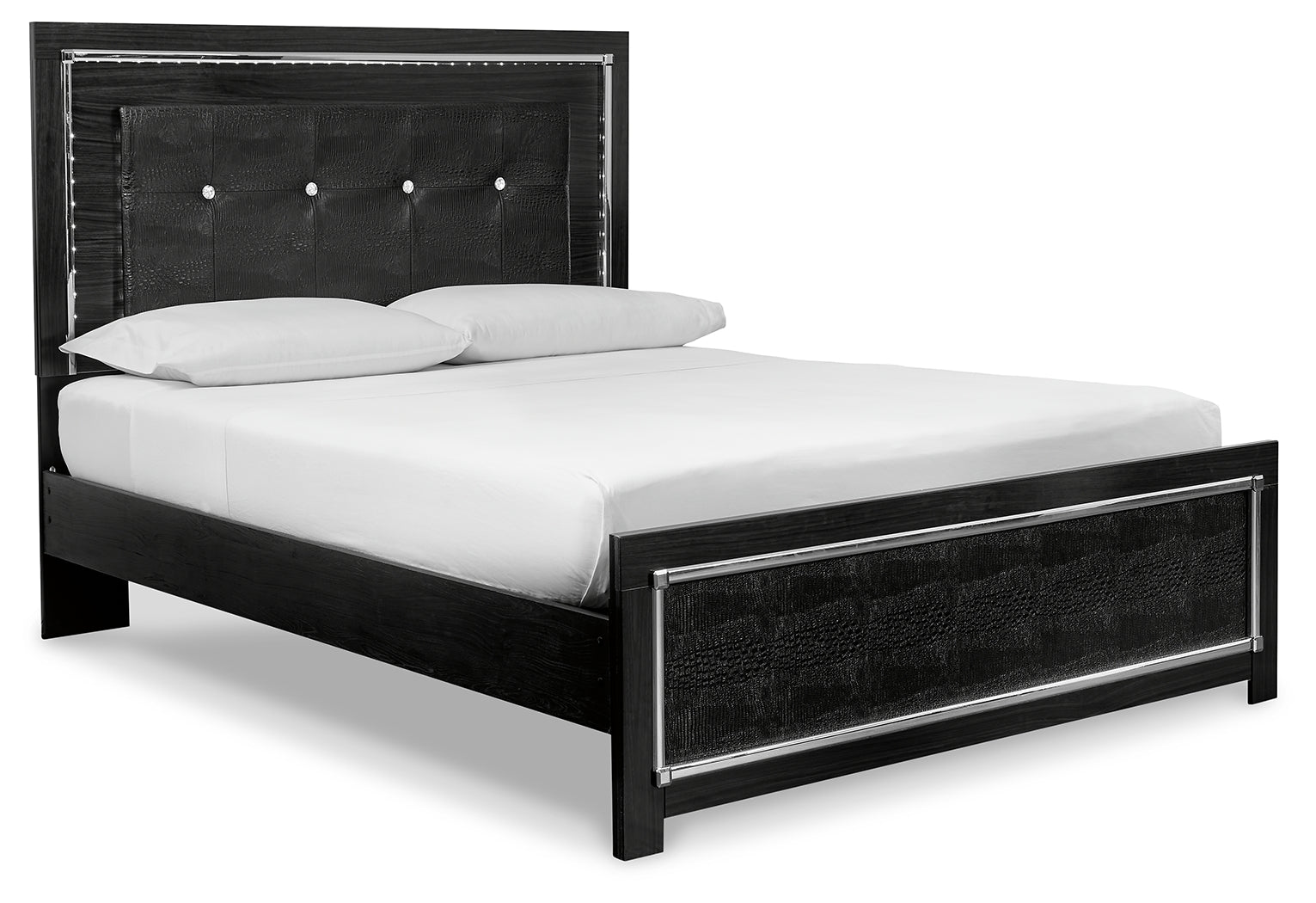 Kaydell Queen Upholstered Panel Bed, Dresser, Mirror, Chest and 2 Nightstands