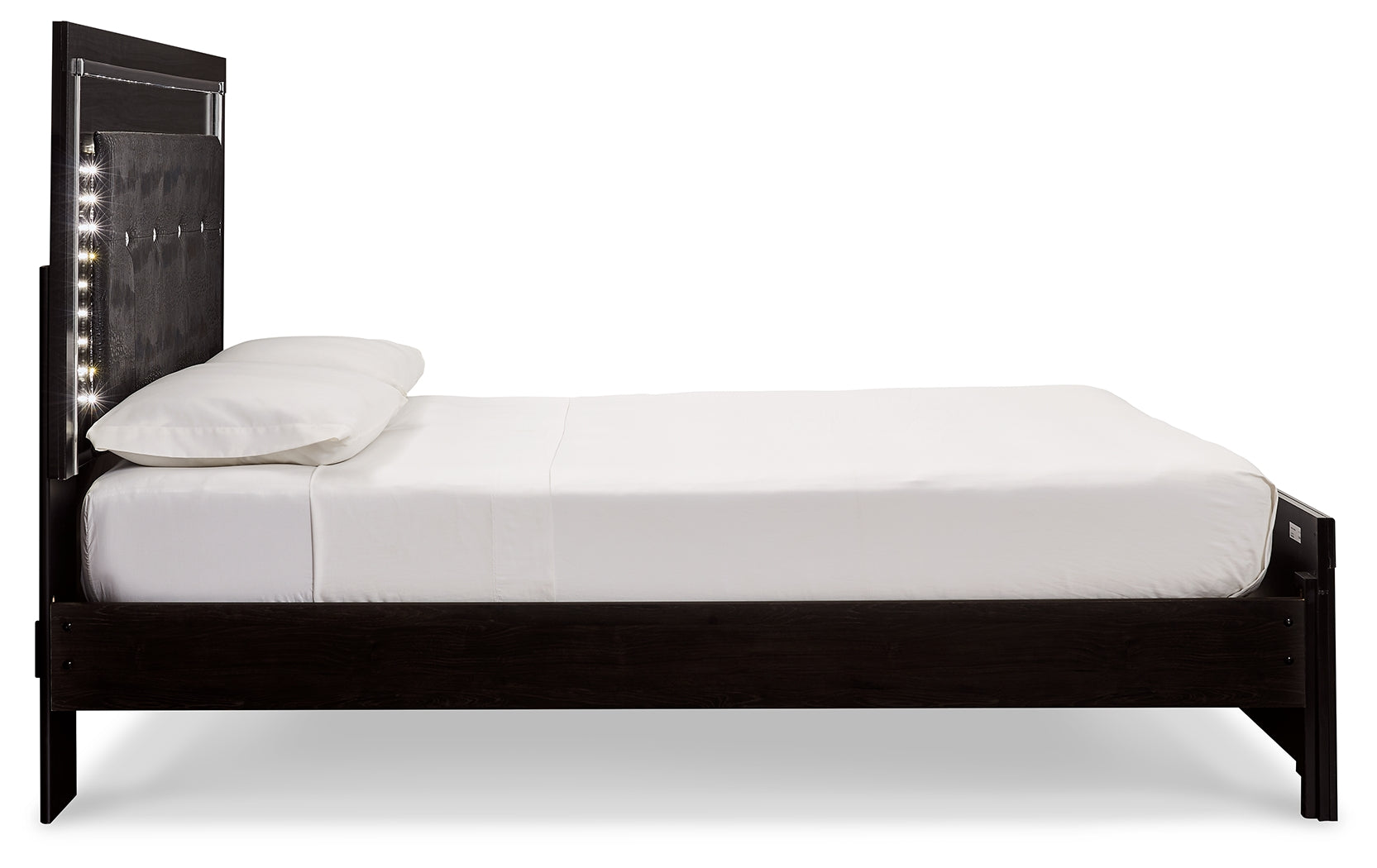 Kaydell Queen Upholstered Panel Bed, Dresser, Mirror, and Nightstand