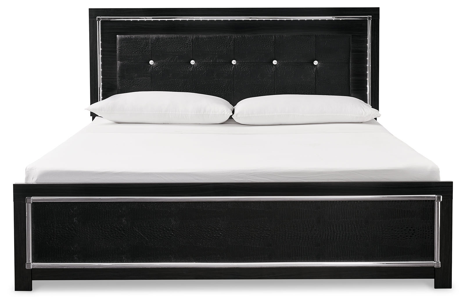 Kaydell King Upholstered Panel Bed , Dresser, Mirror, Chest and 2 Nightstands