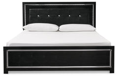 Kaydell King Upholstered Panel Bed and 2 Nightstands