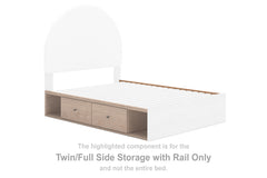 Arloster Twin/Full Side Storage with Rail