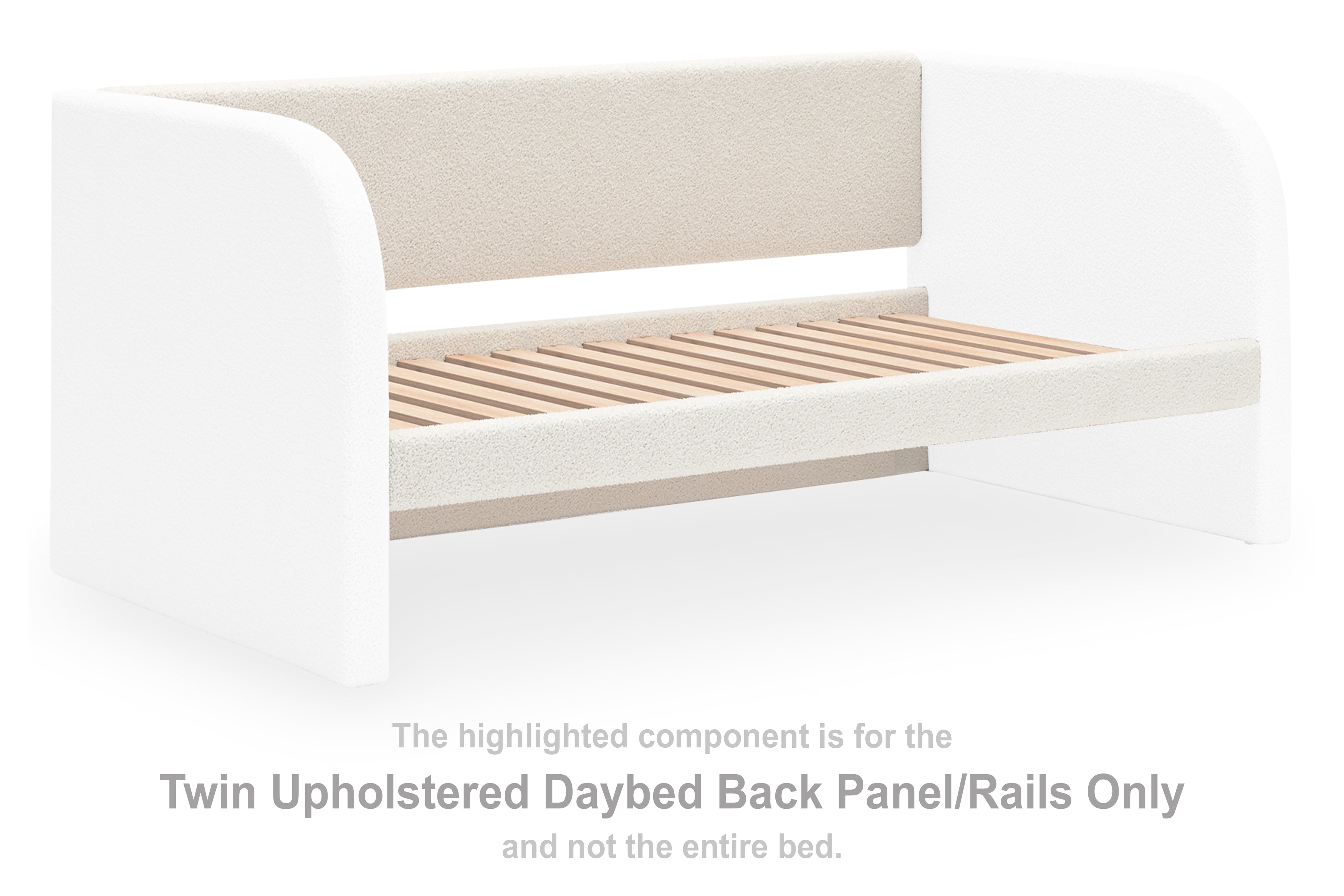 Arloster Twin Upholstered Daybed Panel/Rails/Slats