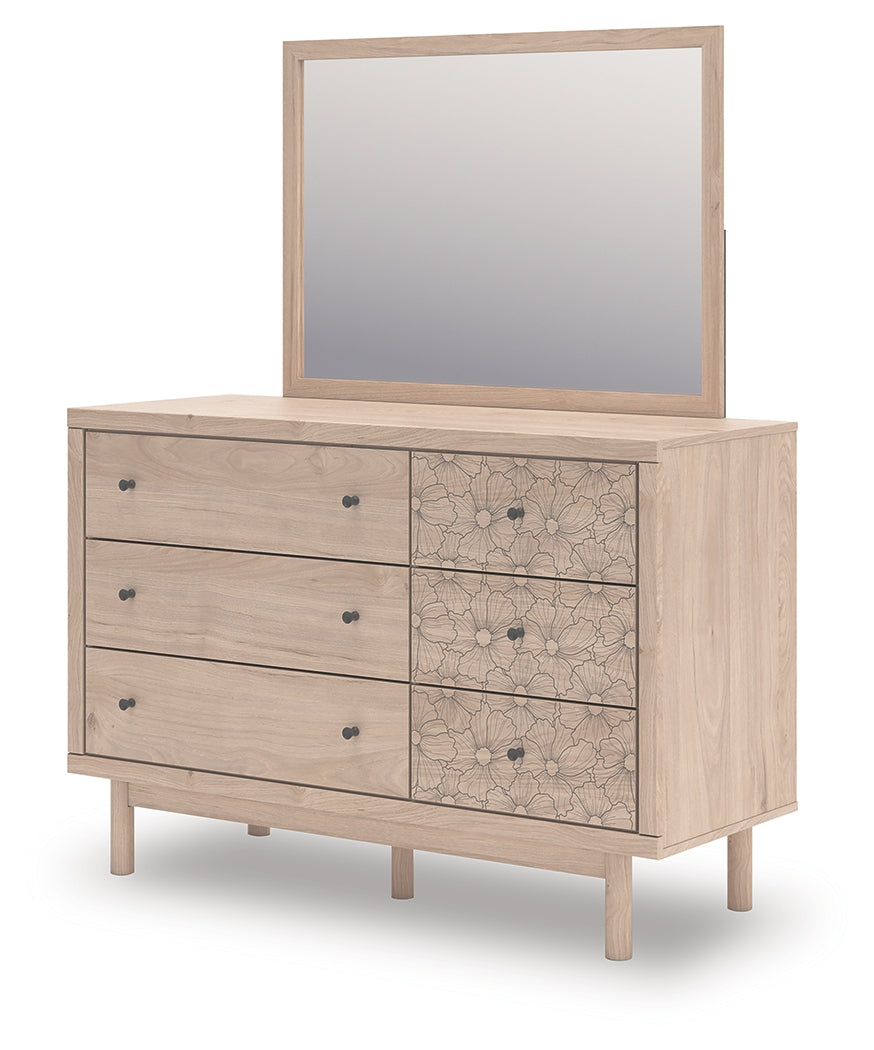 Arloster Full Upholstered Day Bed, Dresser and Mirror