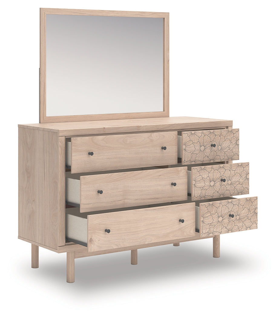 Arloster Full Upholstered Day Bed, Dresser and Mirror