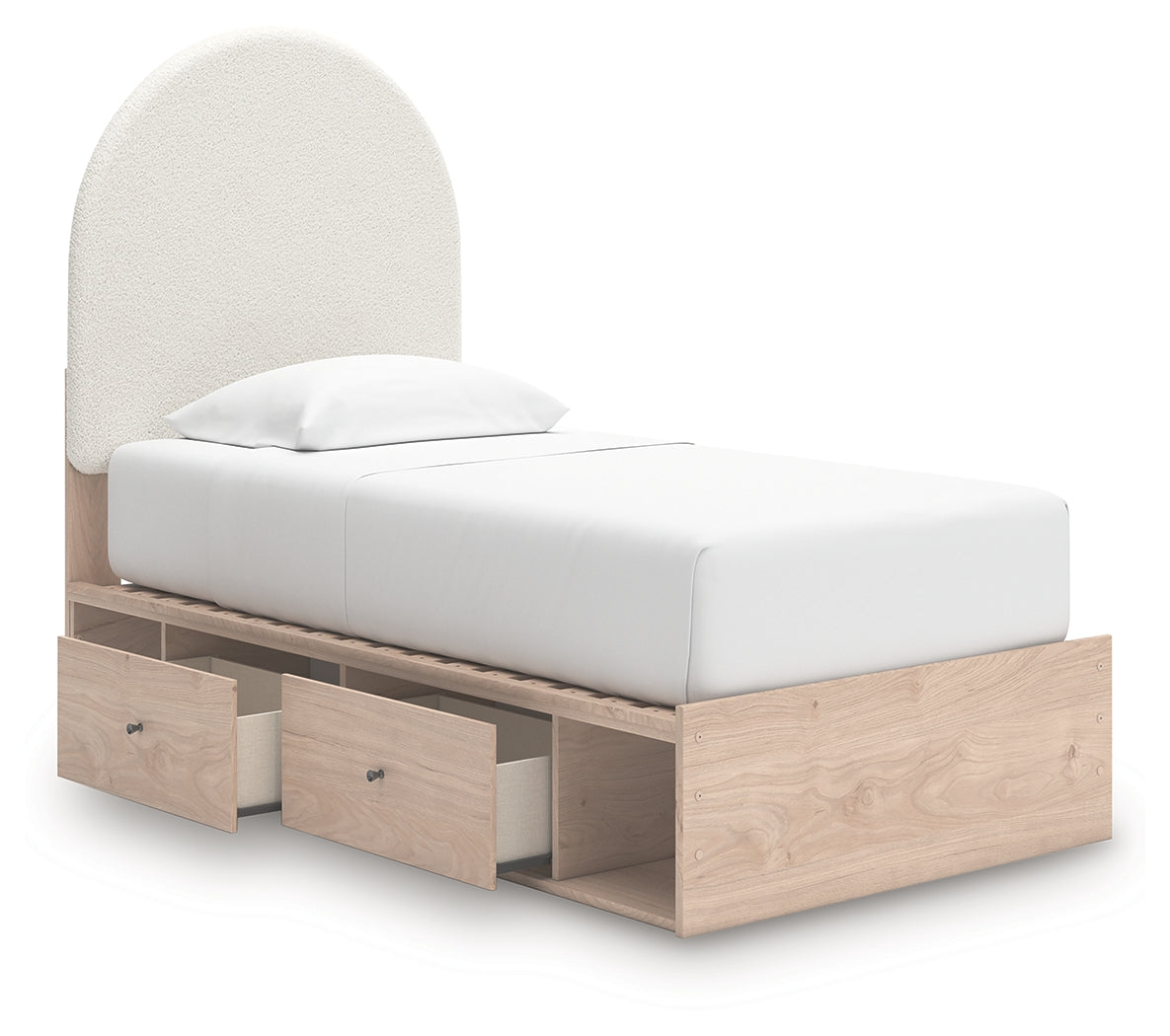 Arloster Twin Upholstered Panel Bed with Storage