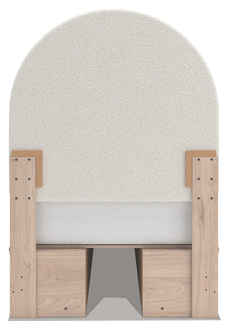Arloster Twin Upholstered Panel Bed with Storage