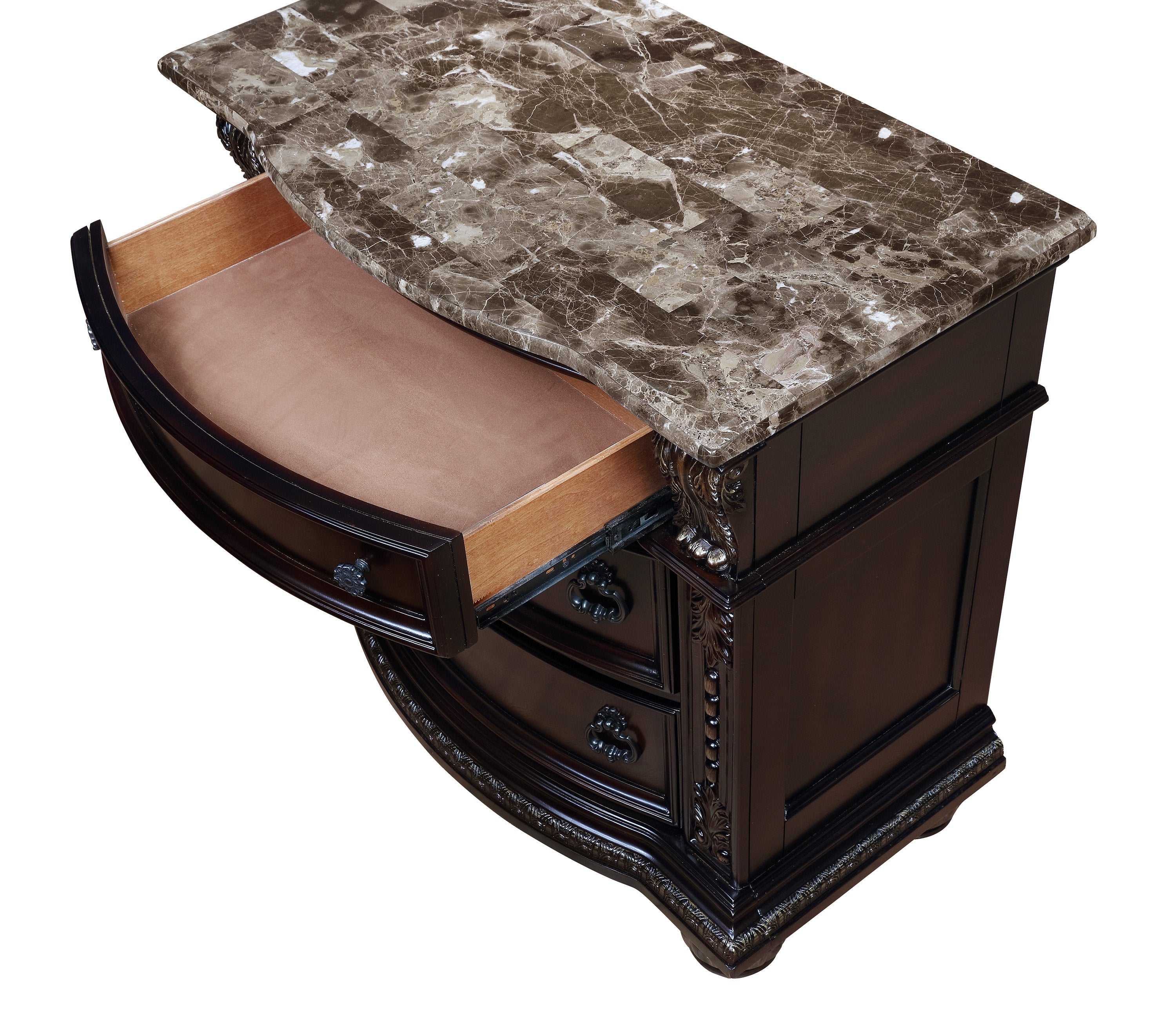 Stanley Cherry Brown Upholstered Sleigh Bedroom Set - MyWaynesHome #