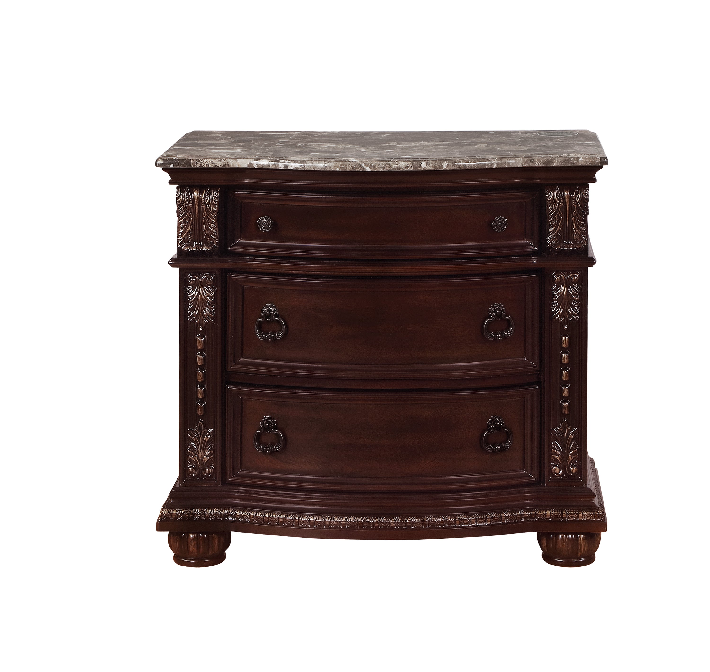 Stanley Cherry Brown Upholstered Sleigh Bedroom Set - MyWaynesHome #