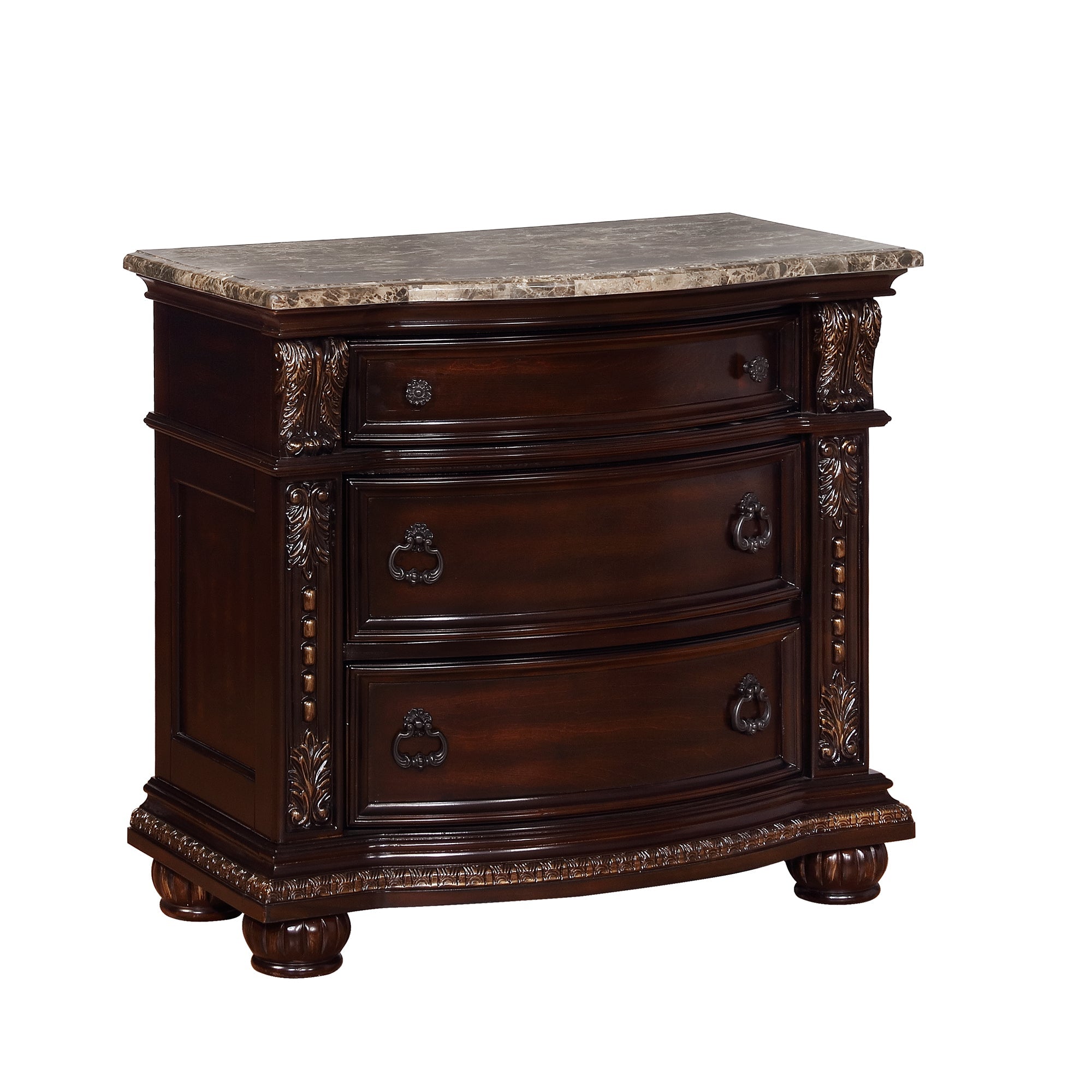Stanley Cherry Brown Upholstered Sleigh Bedroom Set - MyWaynesHome #