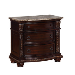 Stanley Cherry Brown Upholstered Sleigh Bedroom Set - MyWaynesHome #