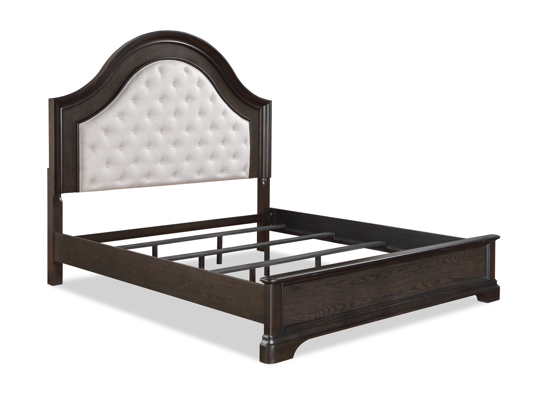 Duke Dark Brown Queen Upholstered Panel Bed - MyWaynesHome #