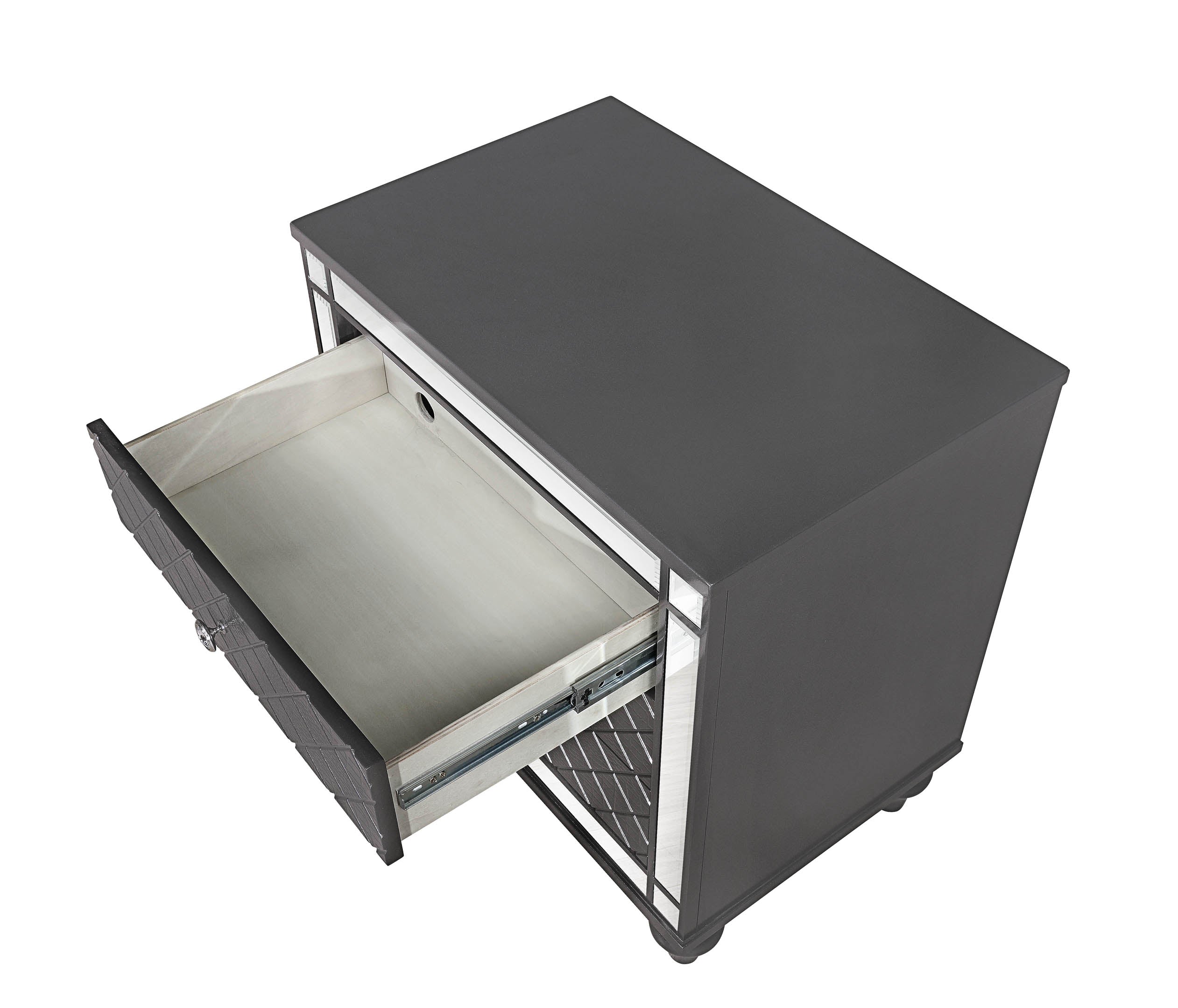 Refino Gray Nightstand - MyWaynesHome #