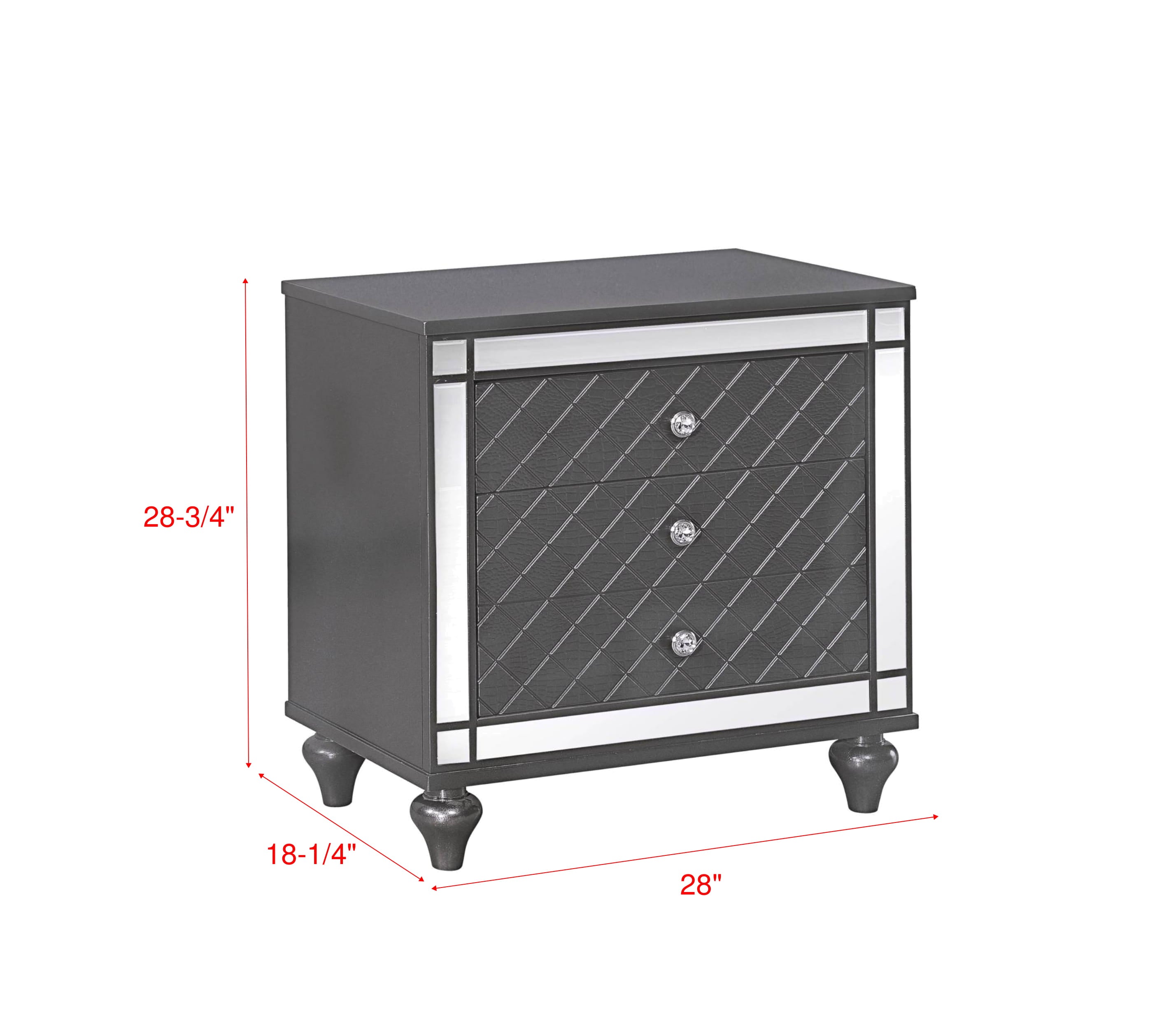 Refino Gray Nightstand - MyWaynesHome #