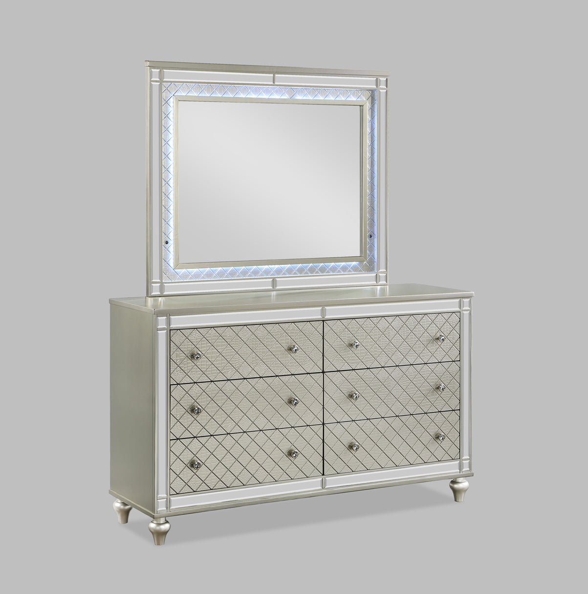 Cristian Champagne Bedroom Mirror (Mirror Only) - MyWaynesHome #