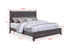 Madsen Gray King Panel Bed - MyWaynesHome #