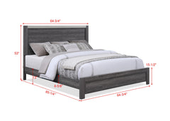 Madsen Gray Queen Panel Bed - MyWaynesHome #