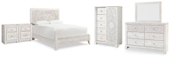 Paxberry Queen Panel Bed, Dresser, Mirror, Chest and 2 Nightstands