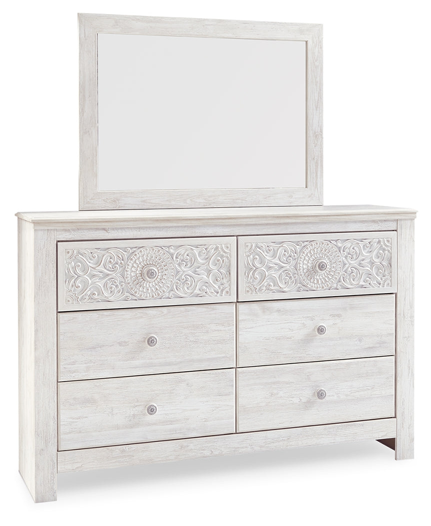 Paxberry Queen Panel Bed, Dresser, Mirror,  Chest and Nightstand