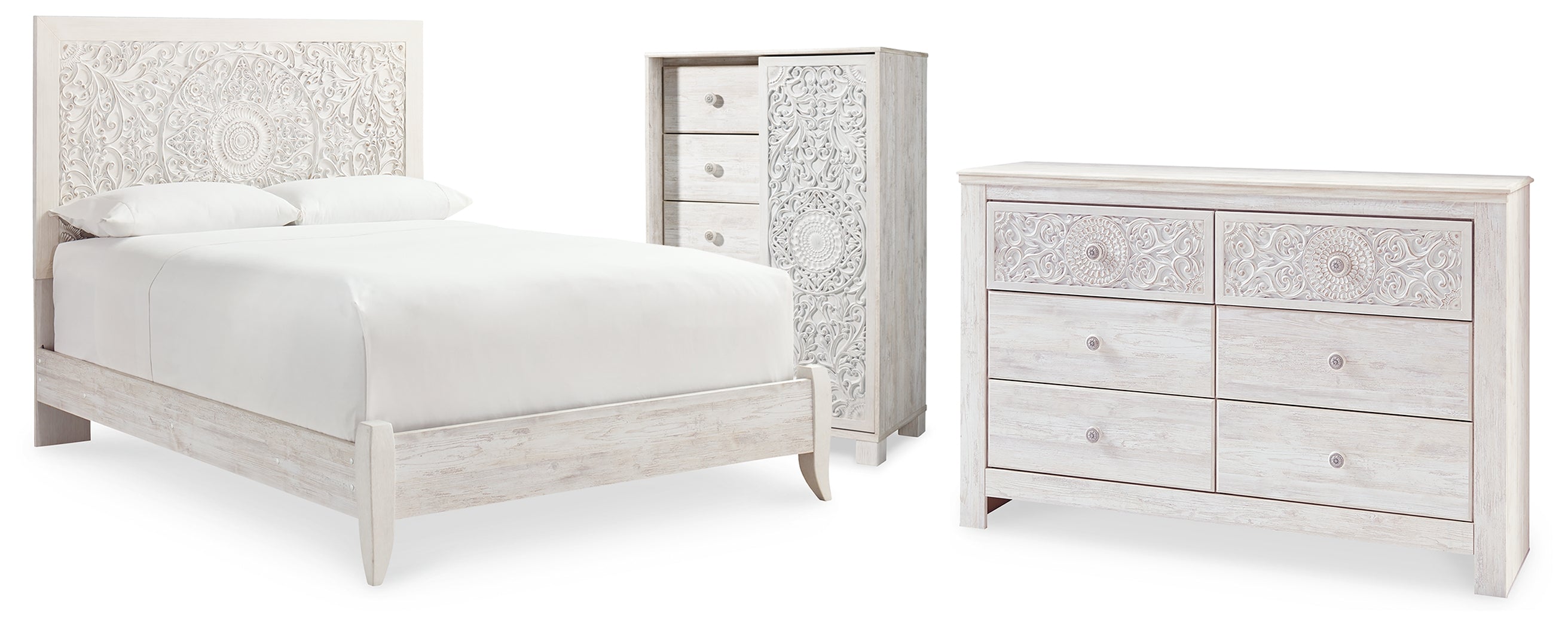 Paxberry Queen Panel Bed, Dresser and Chest