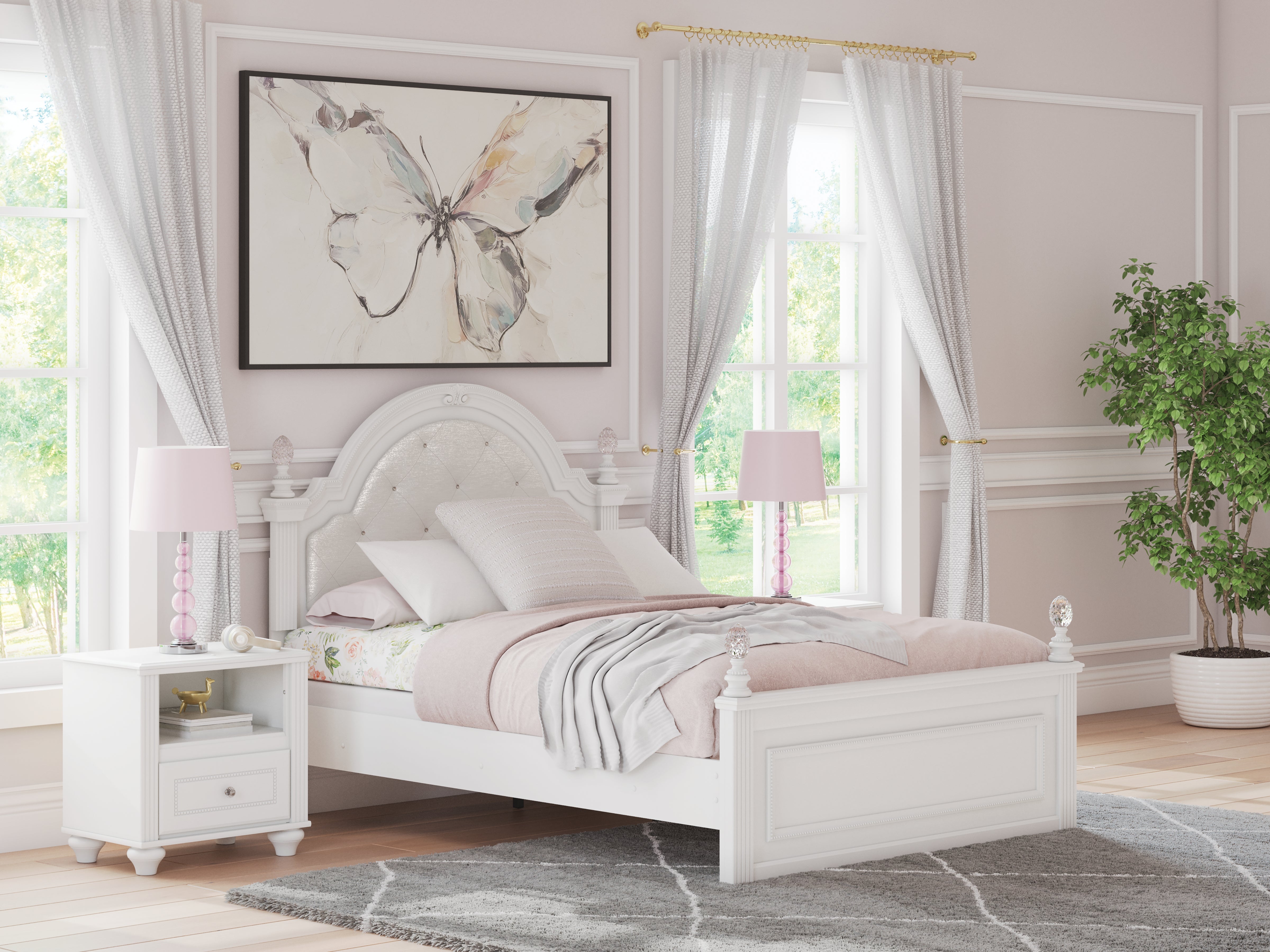 Kozlani Full Upholstered Panel Bed