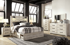 Cambeck Queen Panel Bed with Storage, Dresser, Mirror, Chest and Nightstand