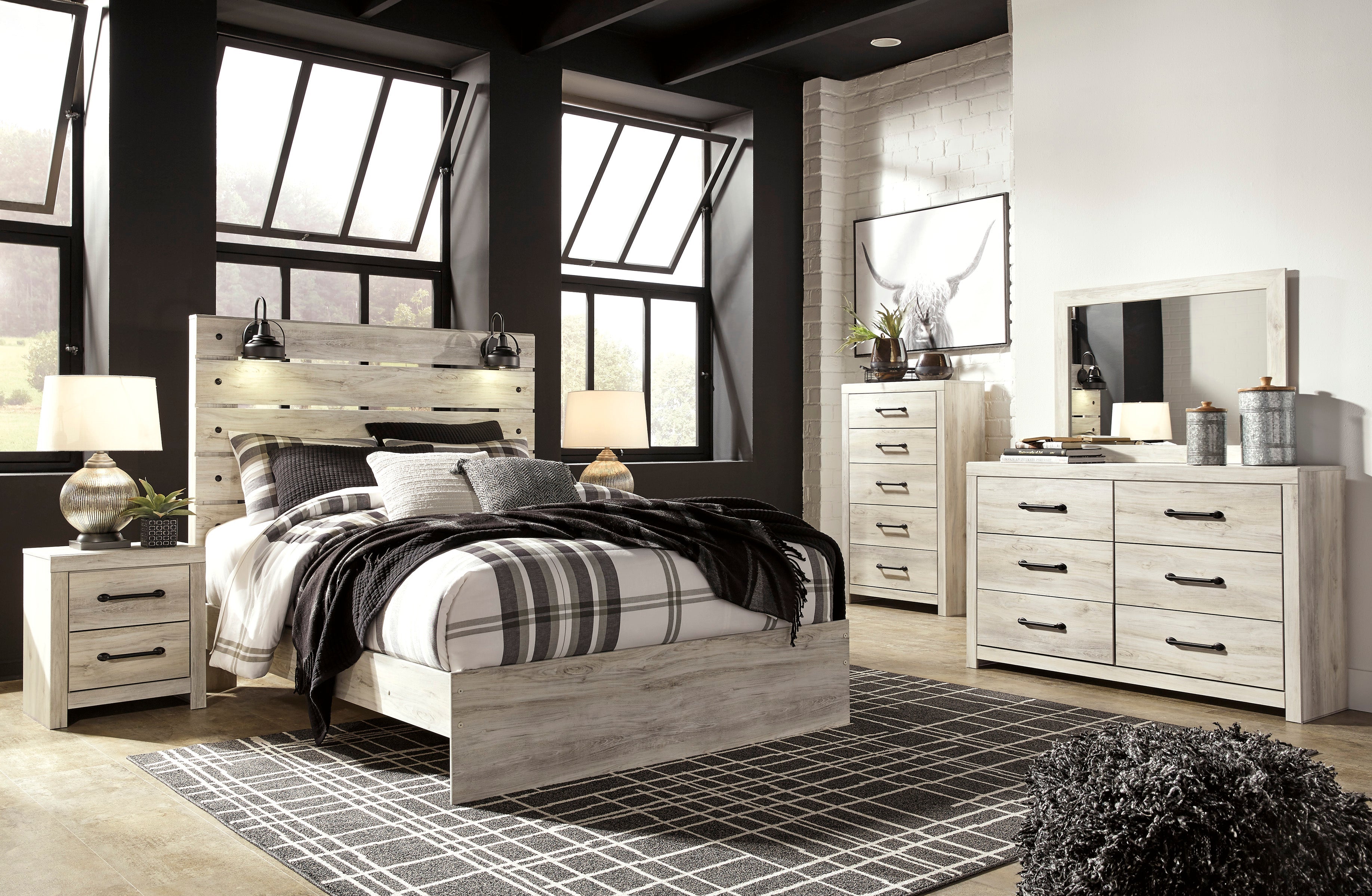 Cambeck Panel Bedroom Set - Whitewash - MyWaynesHome #