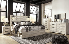 Cambeck King Panel Bed with Storage, Dresser, Mirror, Chest and 2 Nightstands