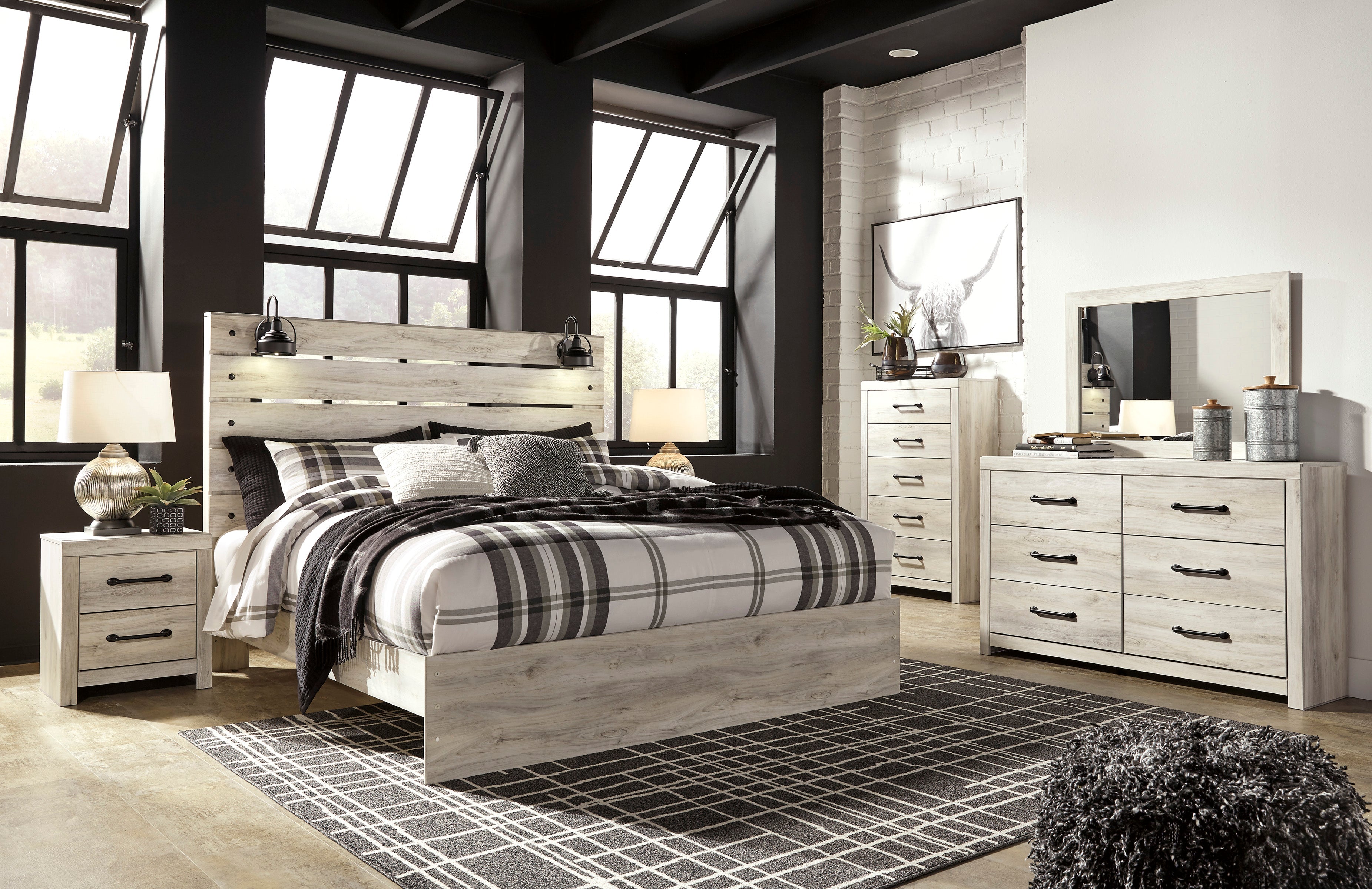 Cambeck Panel Bedroom Set - Whitewash - MyWaynesHome #