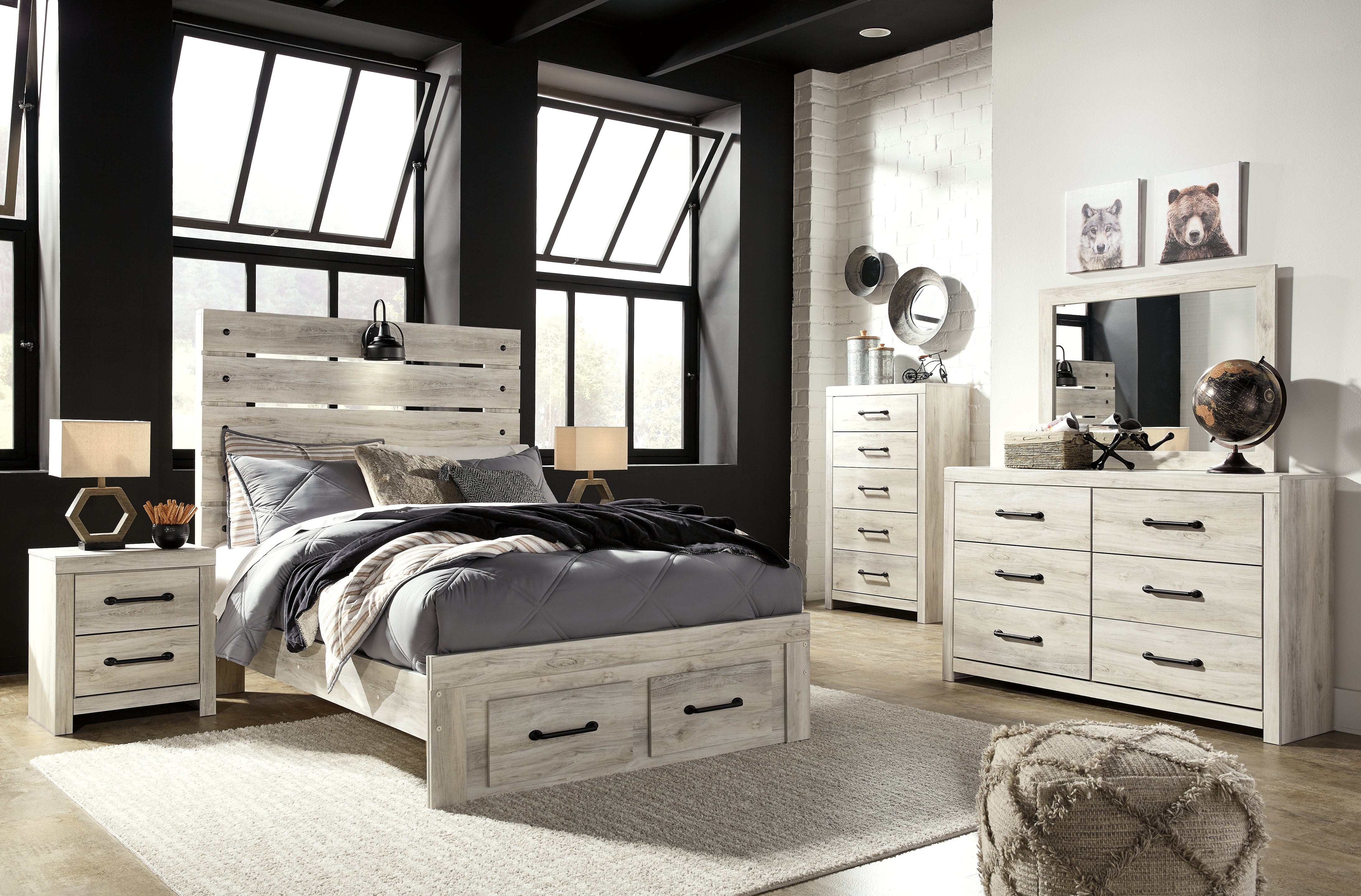 Cambeck Full Panel Bed, Dresser, Mirror and Nightstand