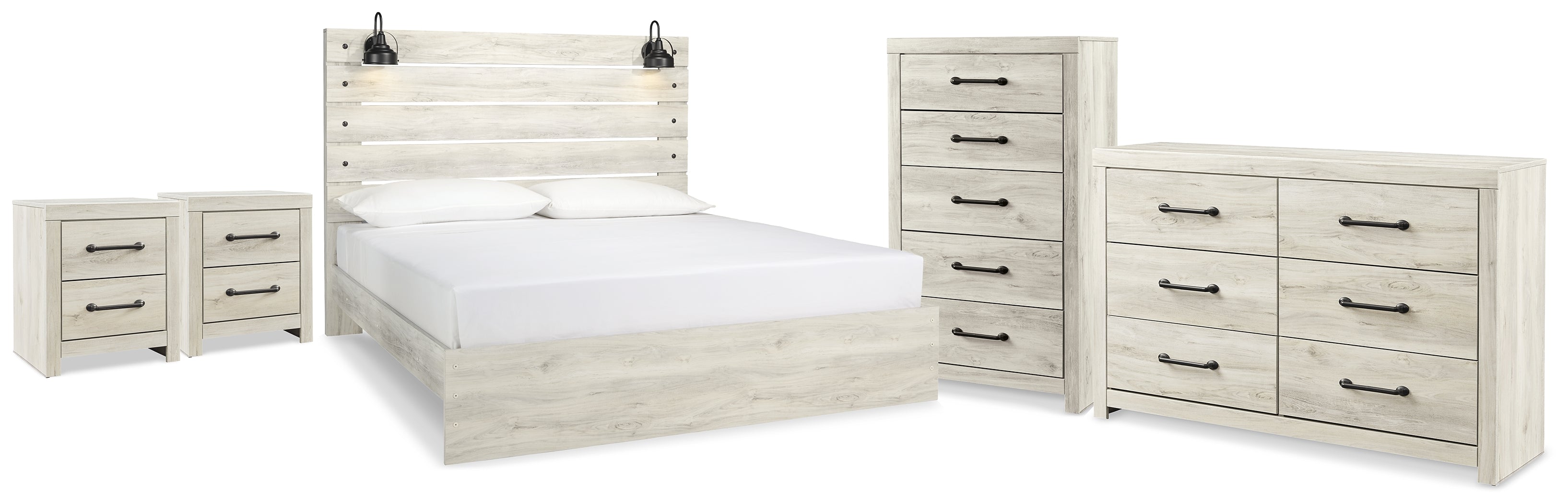 Cambeck King Panel Bed, Dresser, Chest and 2 Nightstands