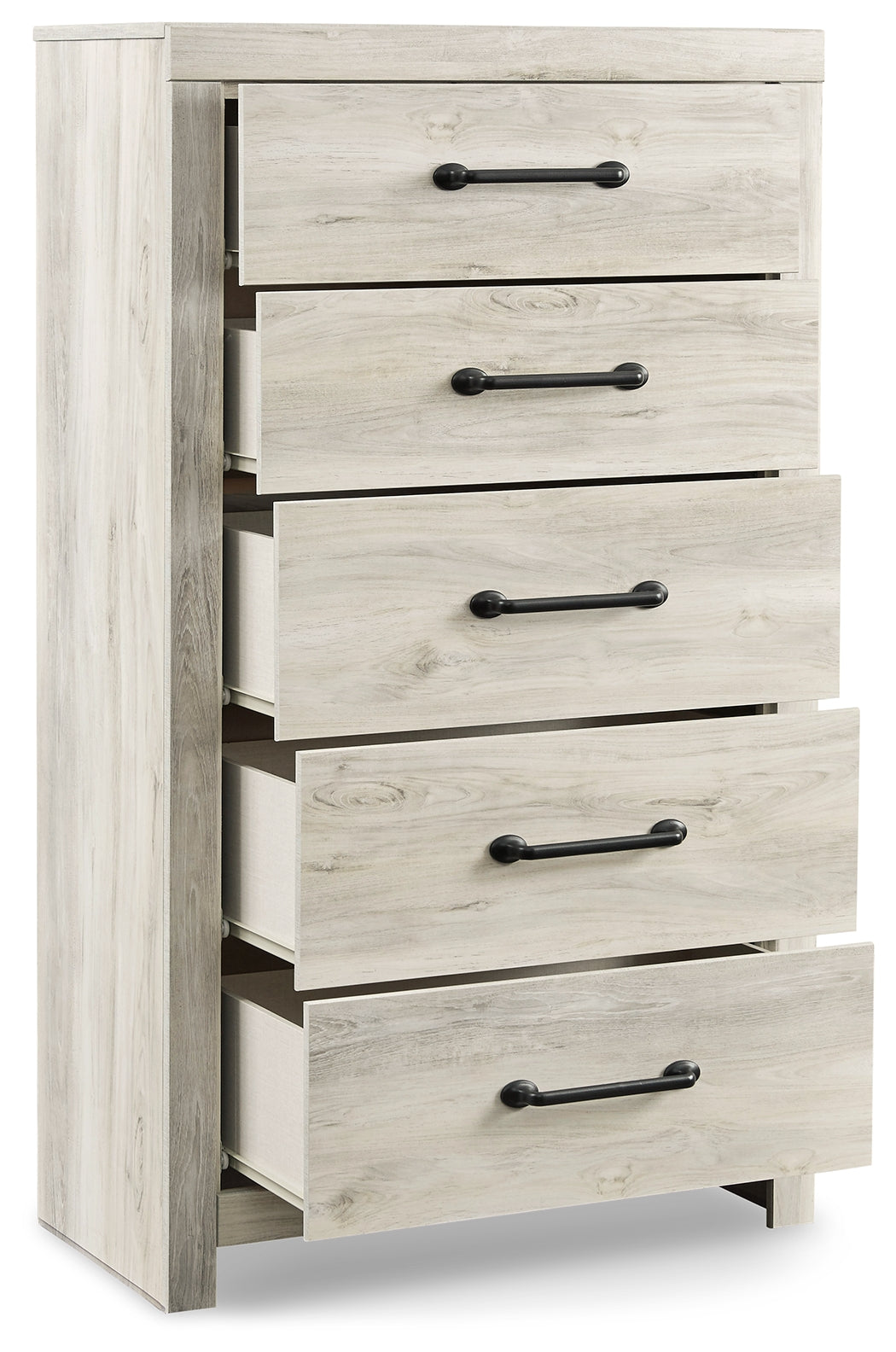 Cambeck King Panel Bed with Storage, Dresser, Mirror and Chest