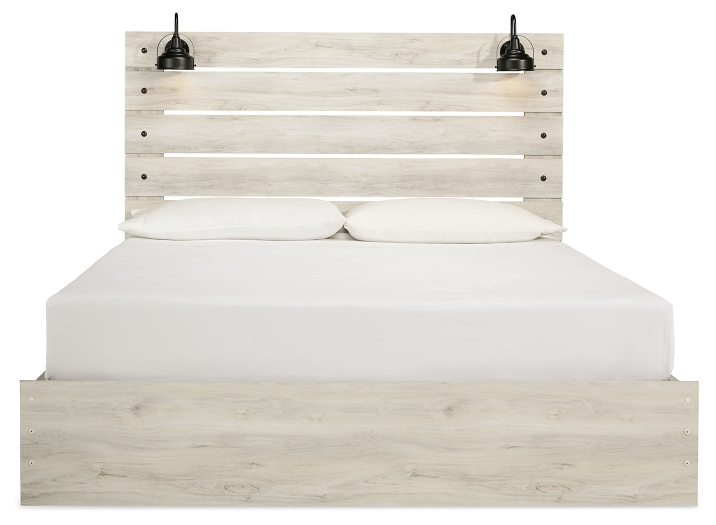 Cambeck King Panel Bed with 2 Side Storage, Dresser, Mirror, and Nightstand