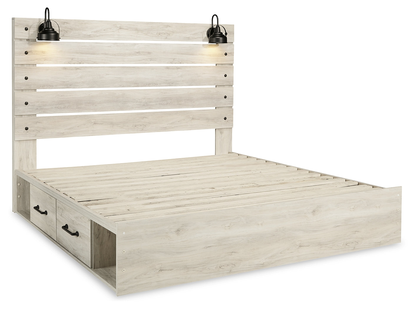Cambeck King Panel Bed with Storage, Dresser, Mirror and Chest