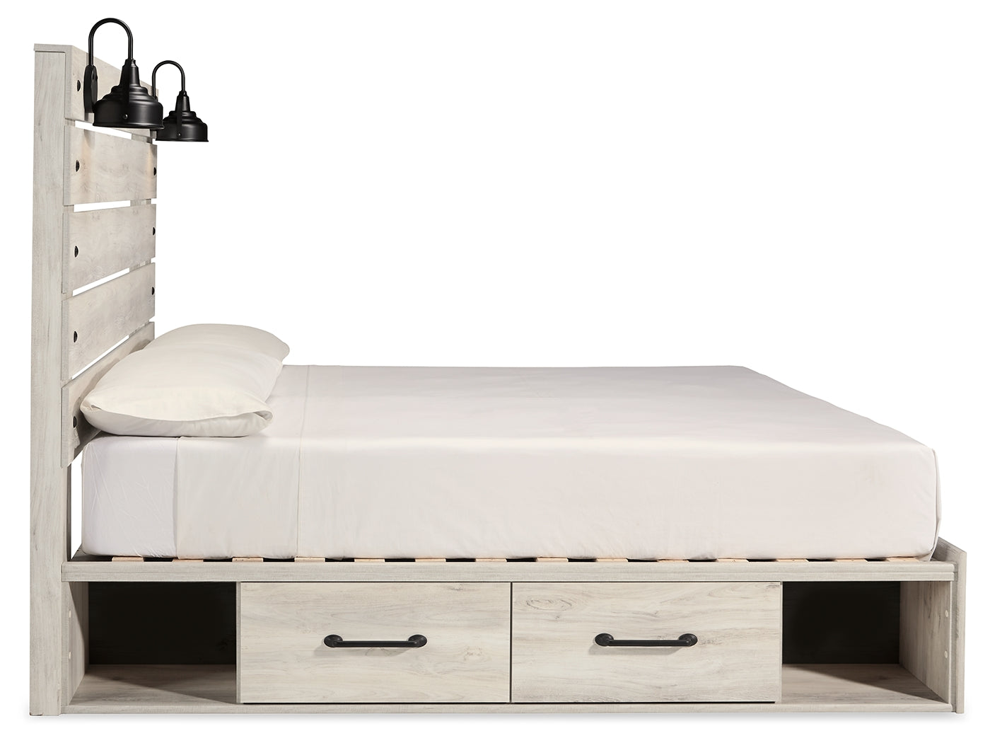 Cambeck King Panel Bed with Storage, Chest and Nightstand