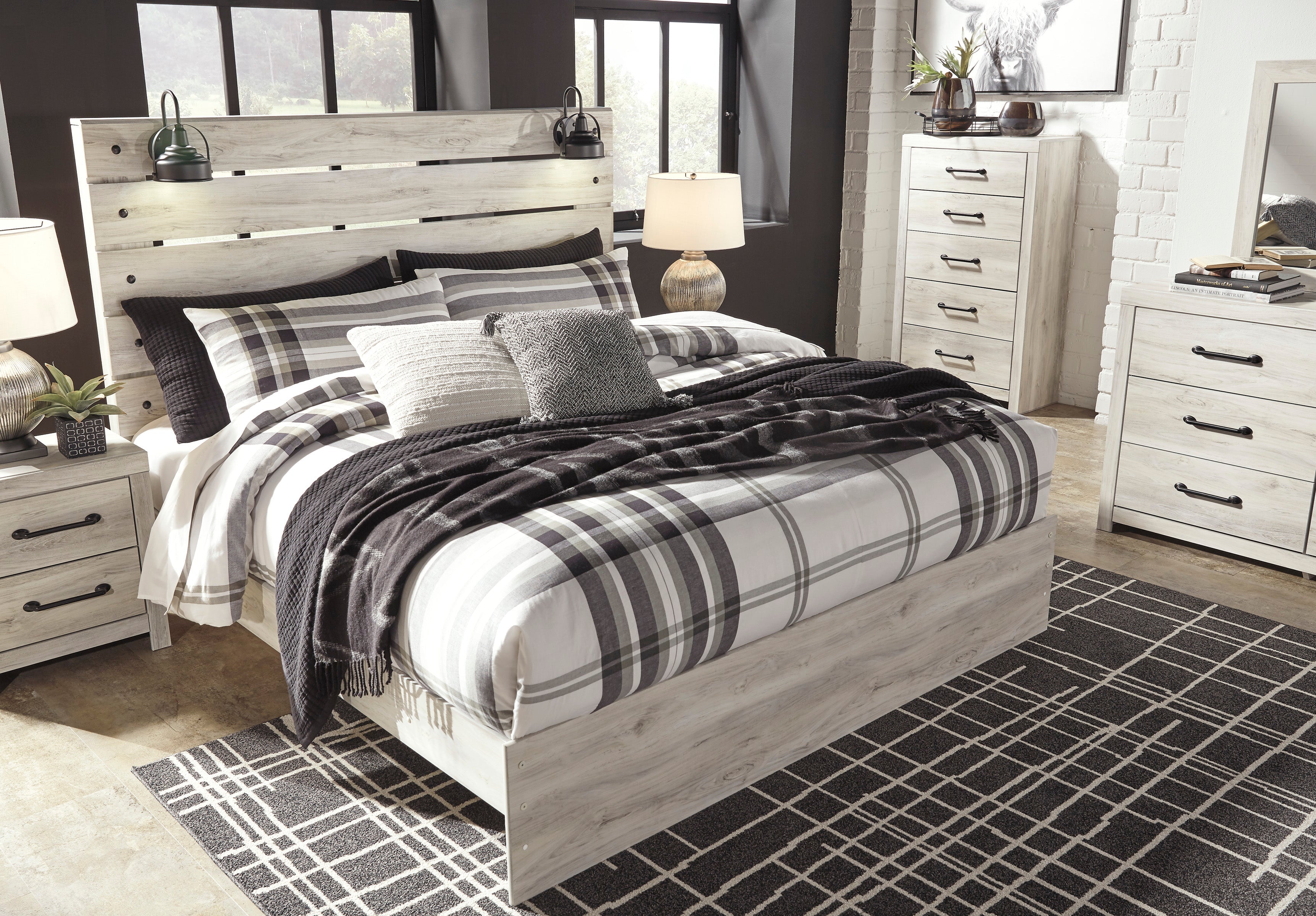 Cambeck Panel Bedroom Set - Whitewash - MyWaynesHome #