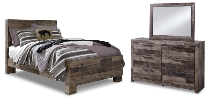 Derekson Full Panel Bed, Dresser and Mirror