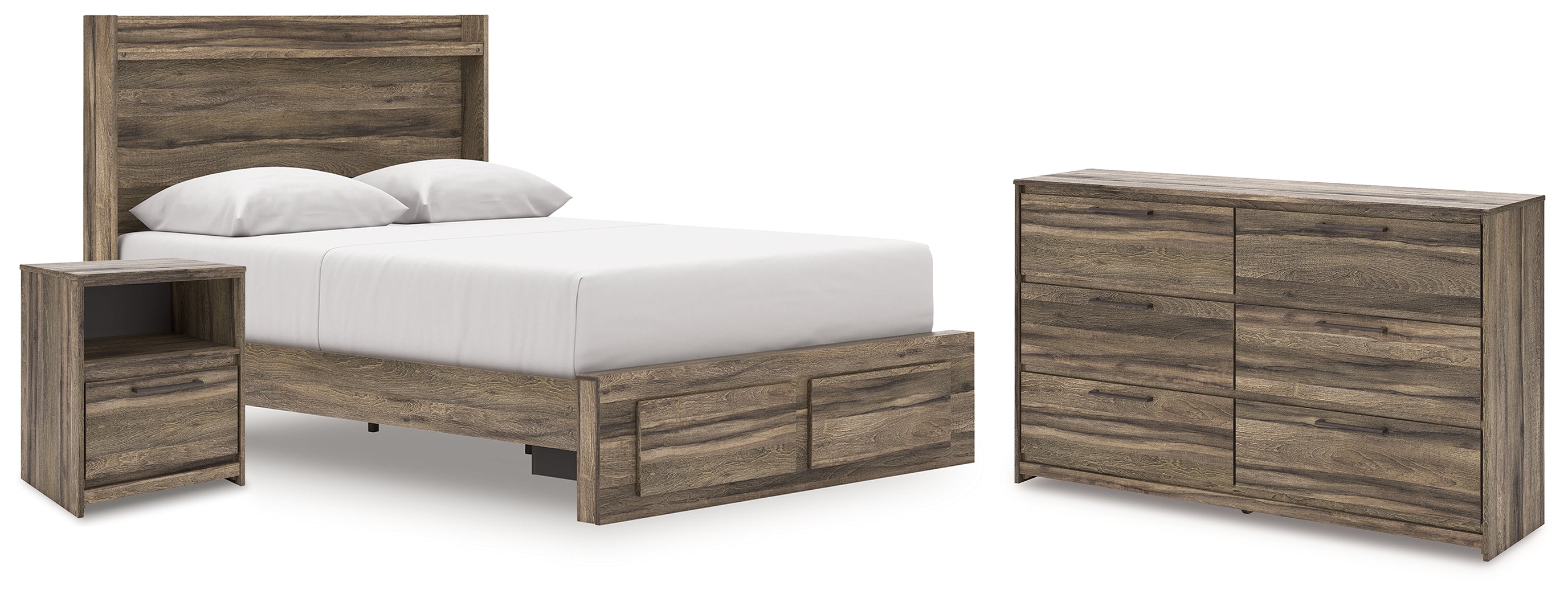 Elbrim Queen Panel Storage Bed, Dresser and Nightstand