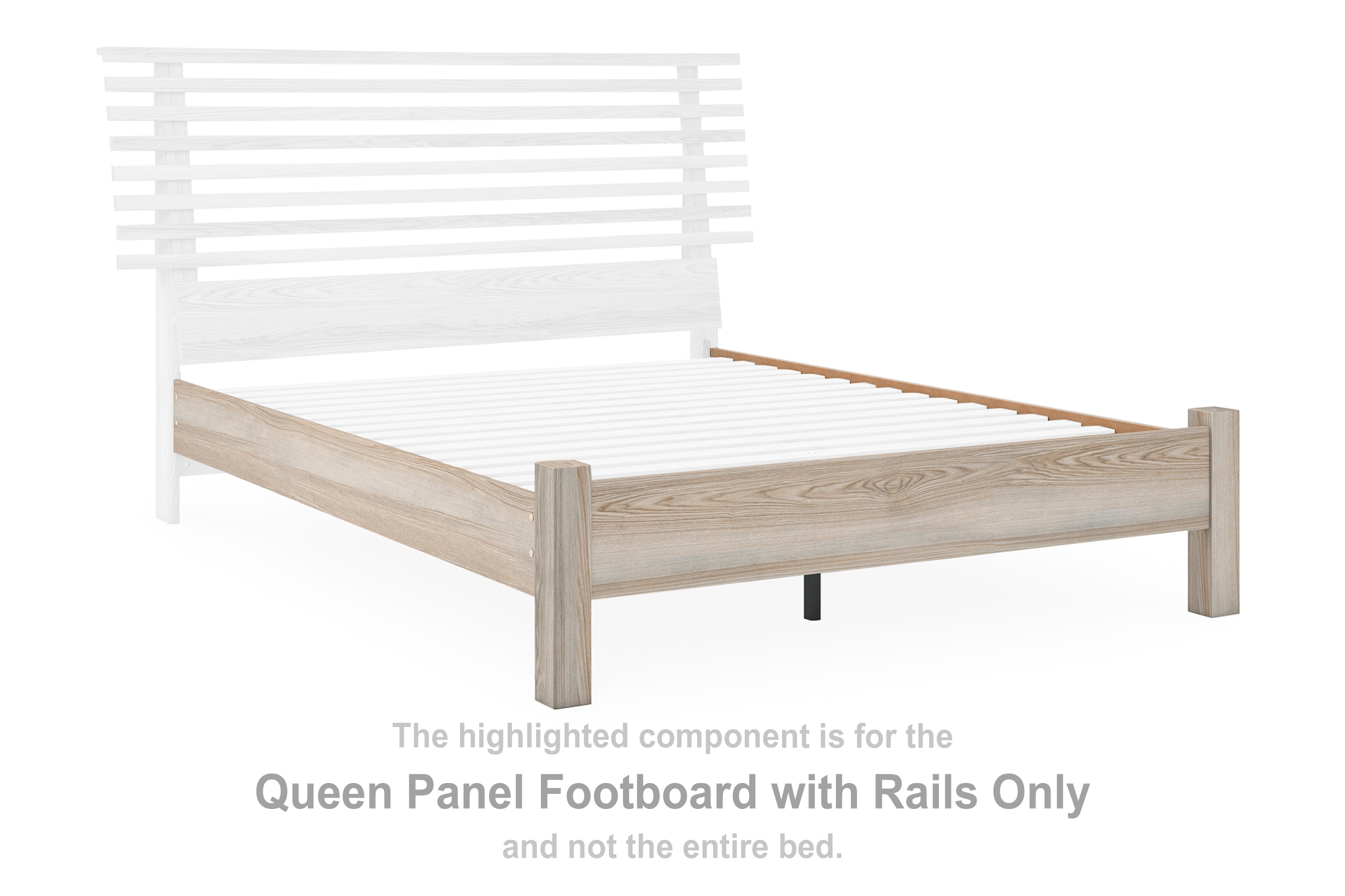 Hasbrick Queen Panel Footboard with Rails