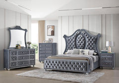 Cameo Gray Upholstered Panel Bedroom Set - MyWaynesHome #