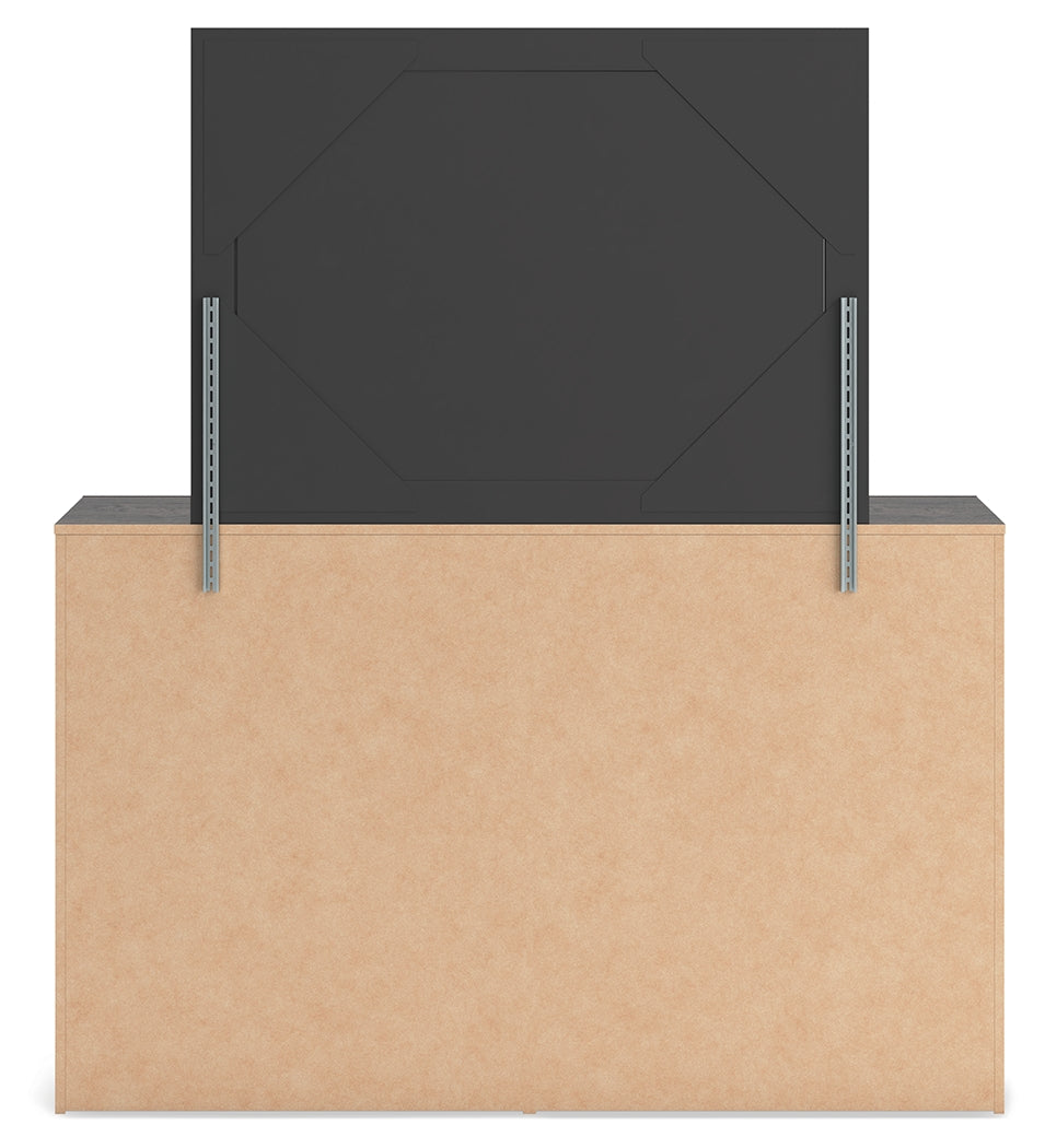 Hollivern Twin Panel Bed, Dresser and Mirror