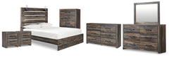 Drystan Queen Panel Bed, 2 Dressers, Mirror, Chest and 2 Nightstands