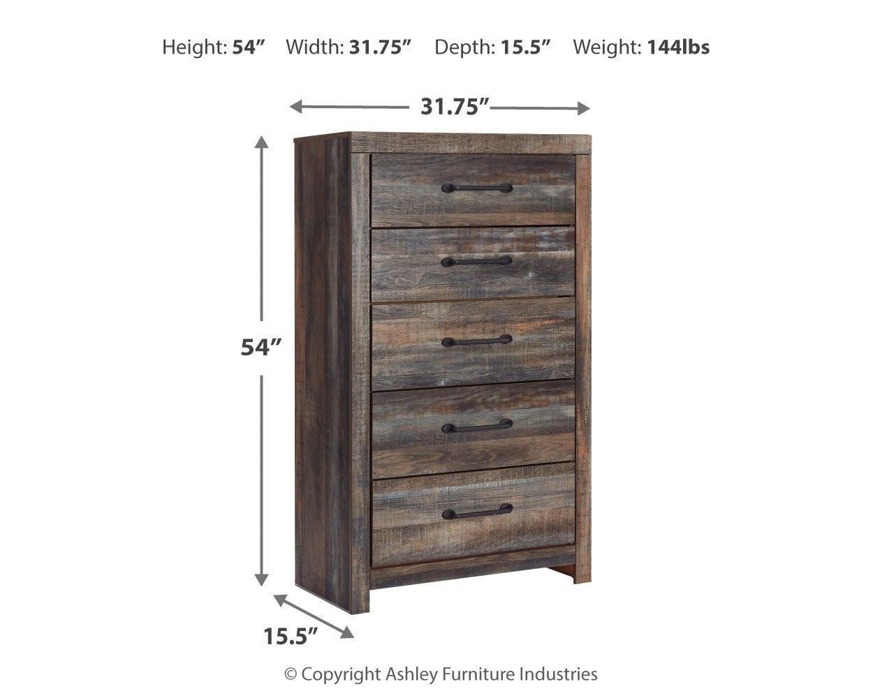 Drystan Full Bookcase Storage Bed, Chest and Nightstand