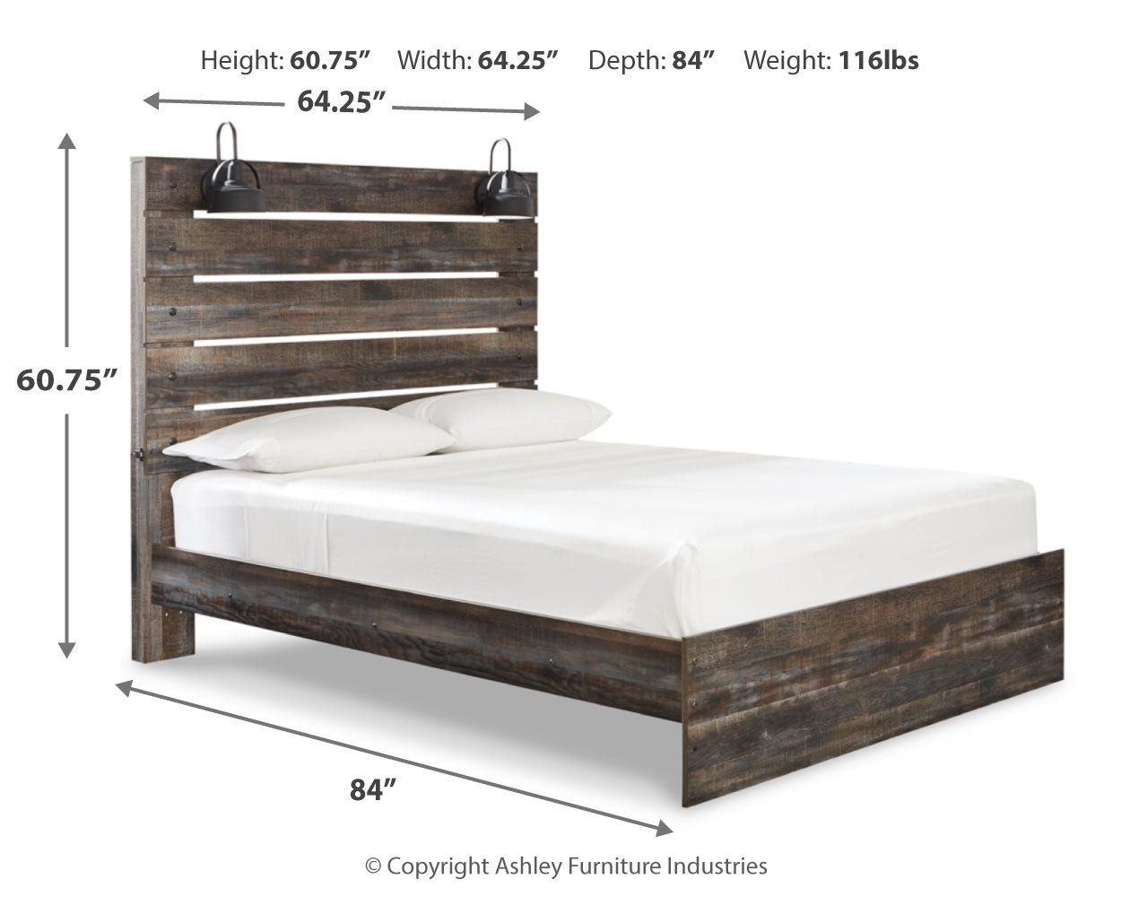 Drystan Queen Panel Bed, Dresser, Mirror and Nightstand