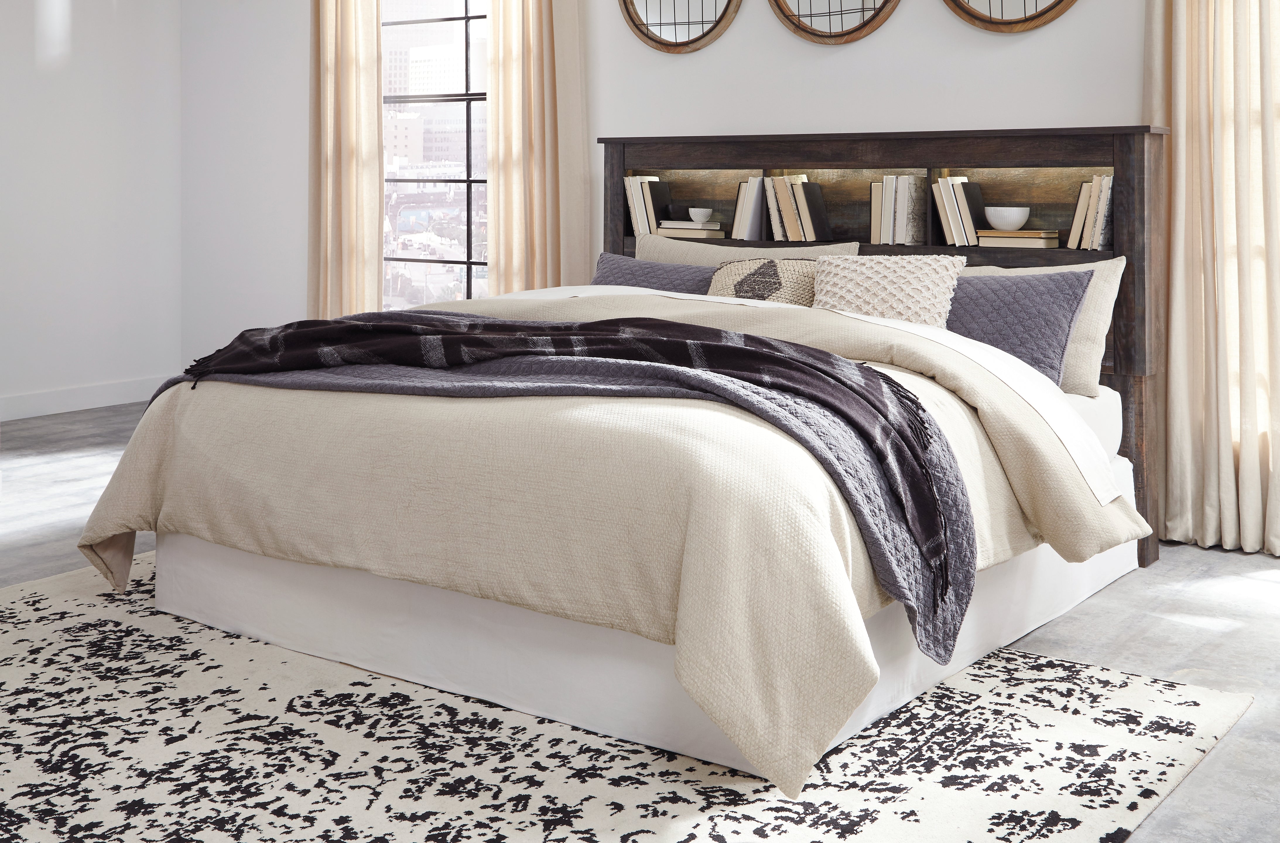 Drystan King/California King Bookcase Headboard