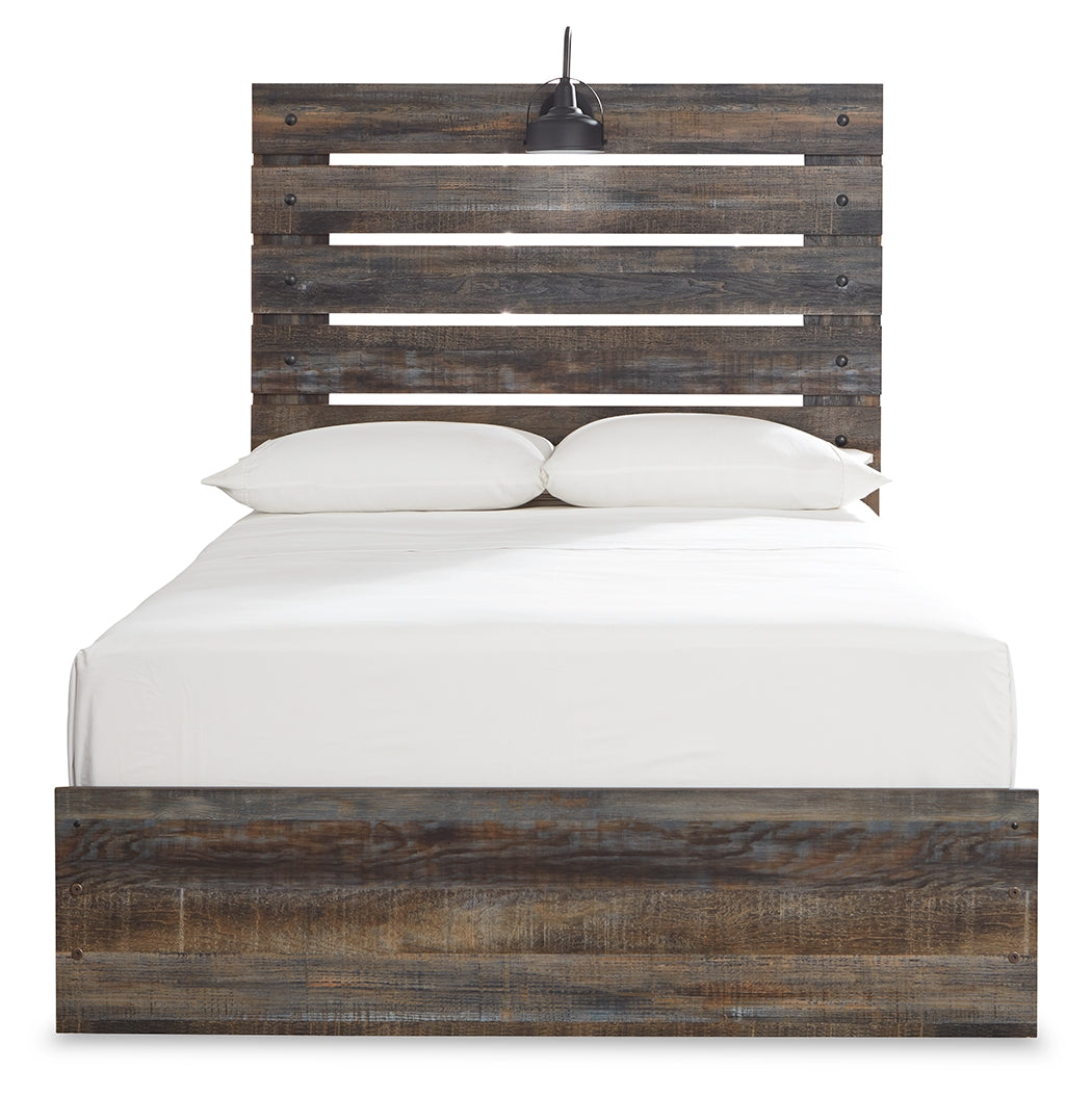 Drystan Full Panel Bed, Dresser and Mirror