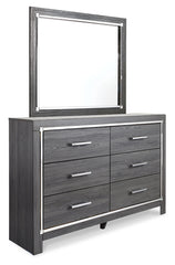Lodanna Queen Upholstered Panel Storage Bed, Dresser and Mirror