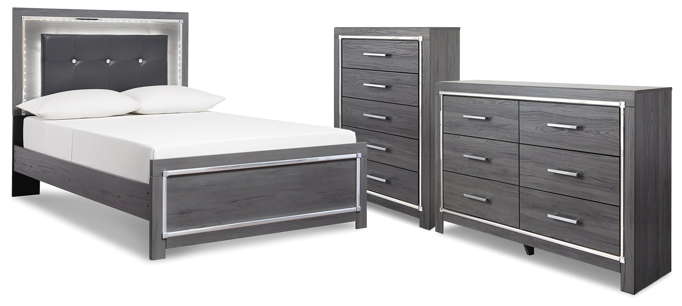 Lodanna Full Panel Bed, Dresser and Chest